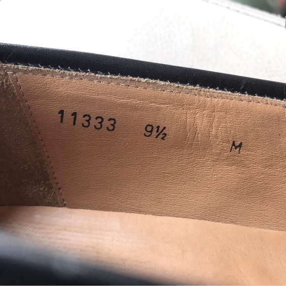 EUC Magnanni Split Toe Black Leather Slip On Penny Loafers Men’s Size 9.5 M - Picture 11 of 11